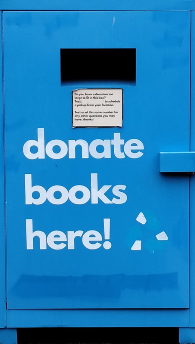 Donate books to promote literacy
