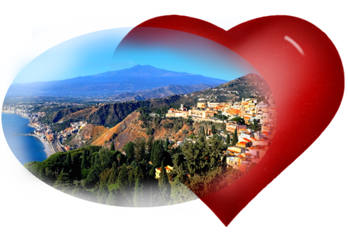 Heart with Taormina image by Ken Baker