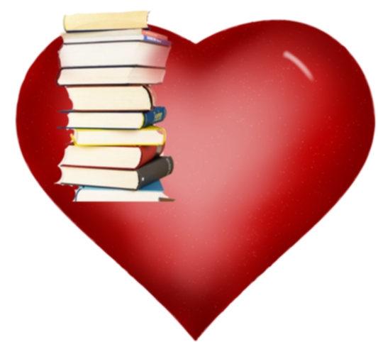 Heart with books