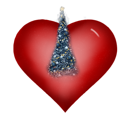 Heart with Christmas tree