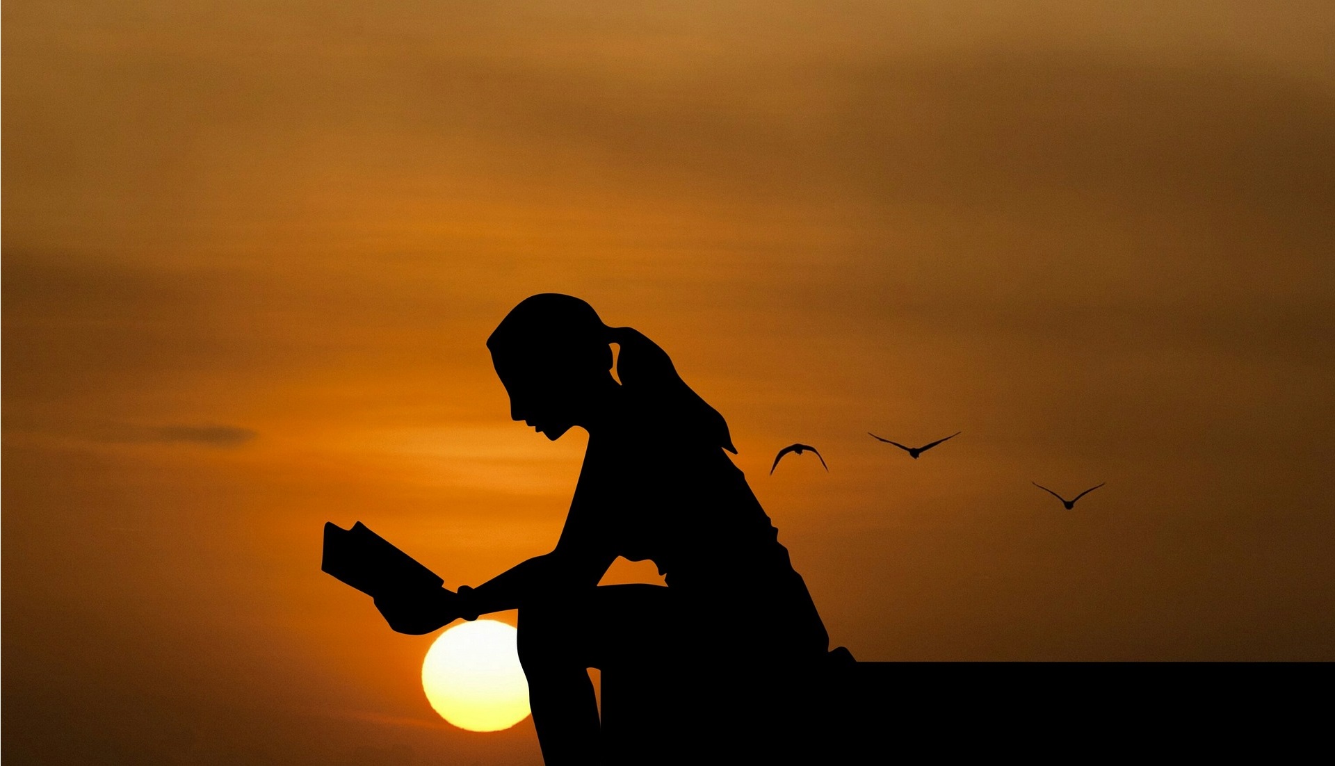 A girl reading