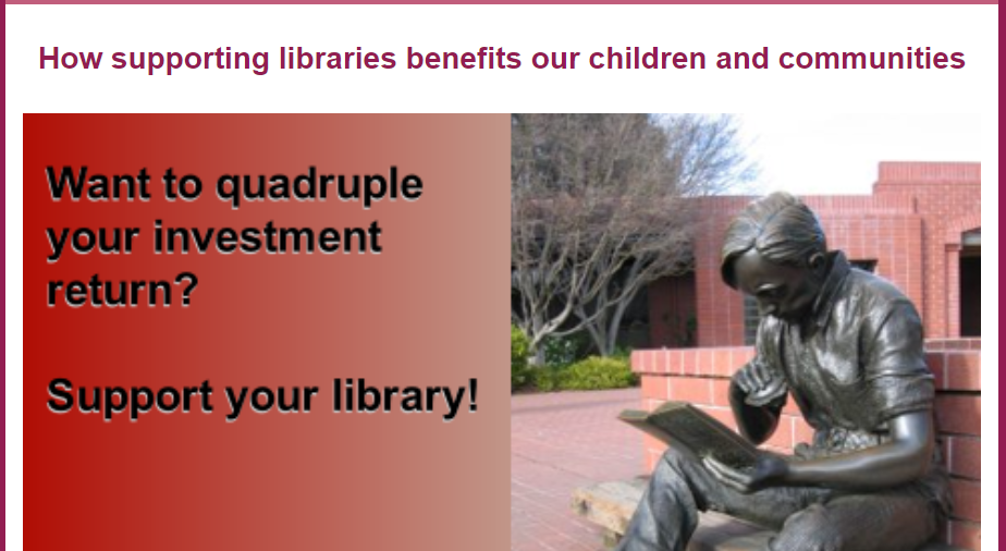 Quadruple your invesment. Support your library
