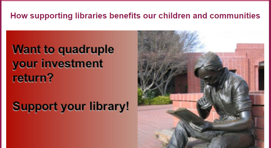 How to quadruple your investmentreturn. Support your library